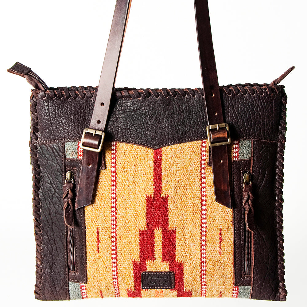 American Darling ADBGZ330 Tote Saddle Blanket Genuine Leather Women Bag Western Handbag Purse