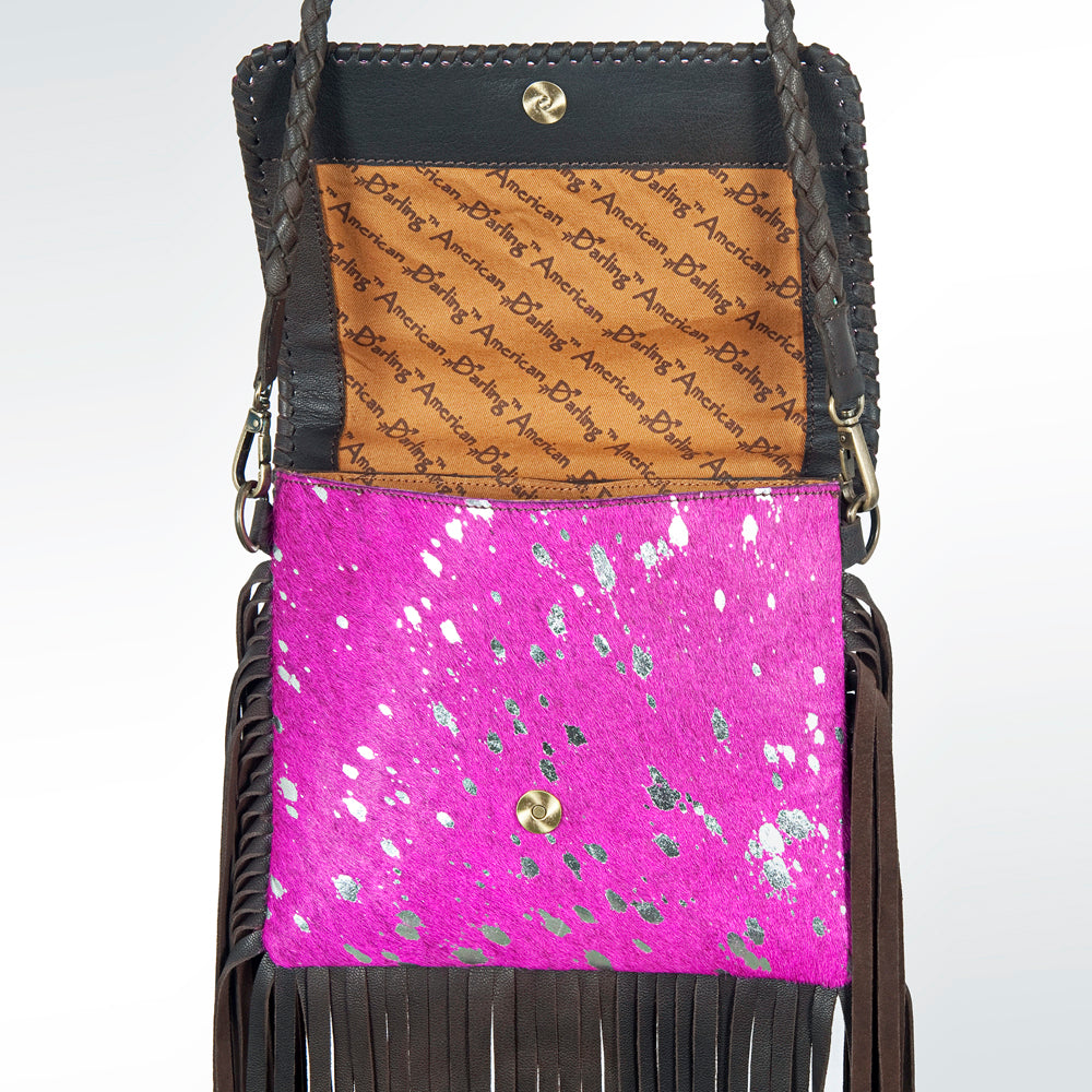 American Darling ADBGZ334 Crossbody Hair-On Genuine Leather Women Bag Western Handbag Purse