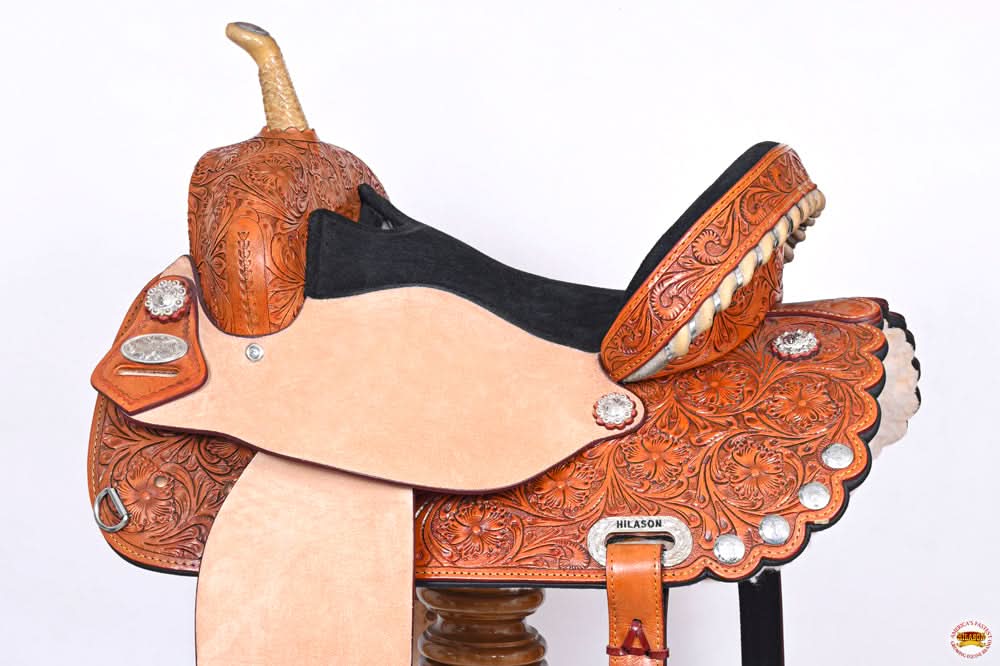 Hilason Western Horse Treeless Trail Barrel Saddle American Leather