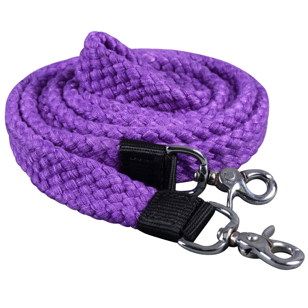 HILASON 7 Ft Braided Flat Cotton Roping Rein