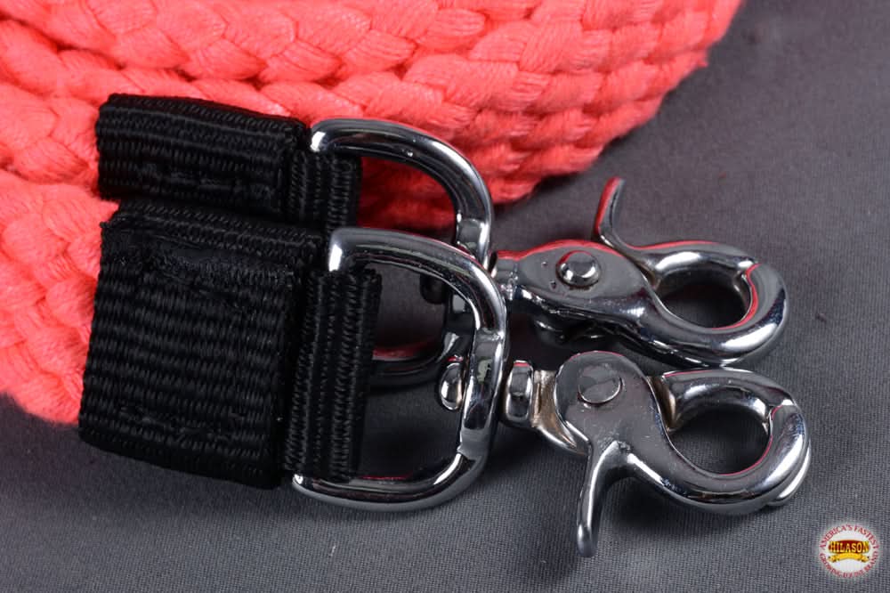 HILASON 7 Ft Braided Flat Cotton Roping Rein