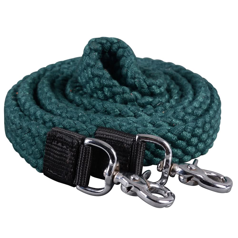 HILASON 7 Ft Braided Flat Cotton Roping Rein