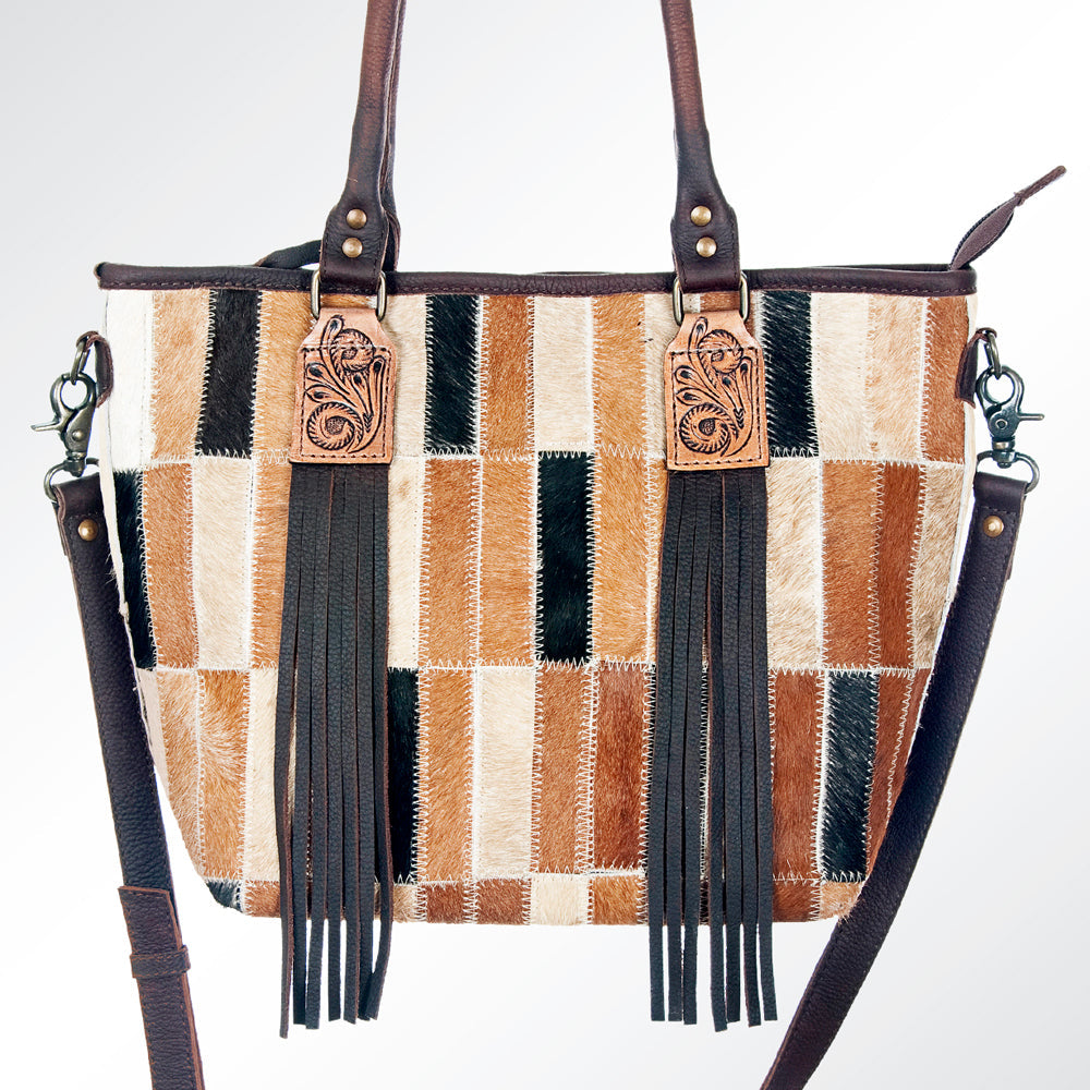 American Darling ADBG695 Tote Hair-On Genuine Leather Women Bag Western Handbag Purse