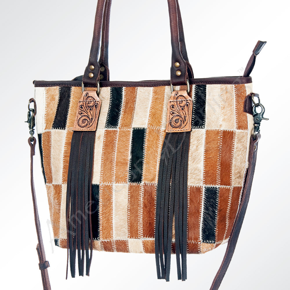 American Darling ADBG695 Tote Hair-On Genuine Leather Women Bag Western Handbag Purse