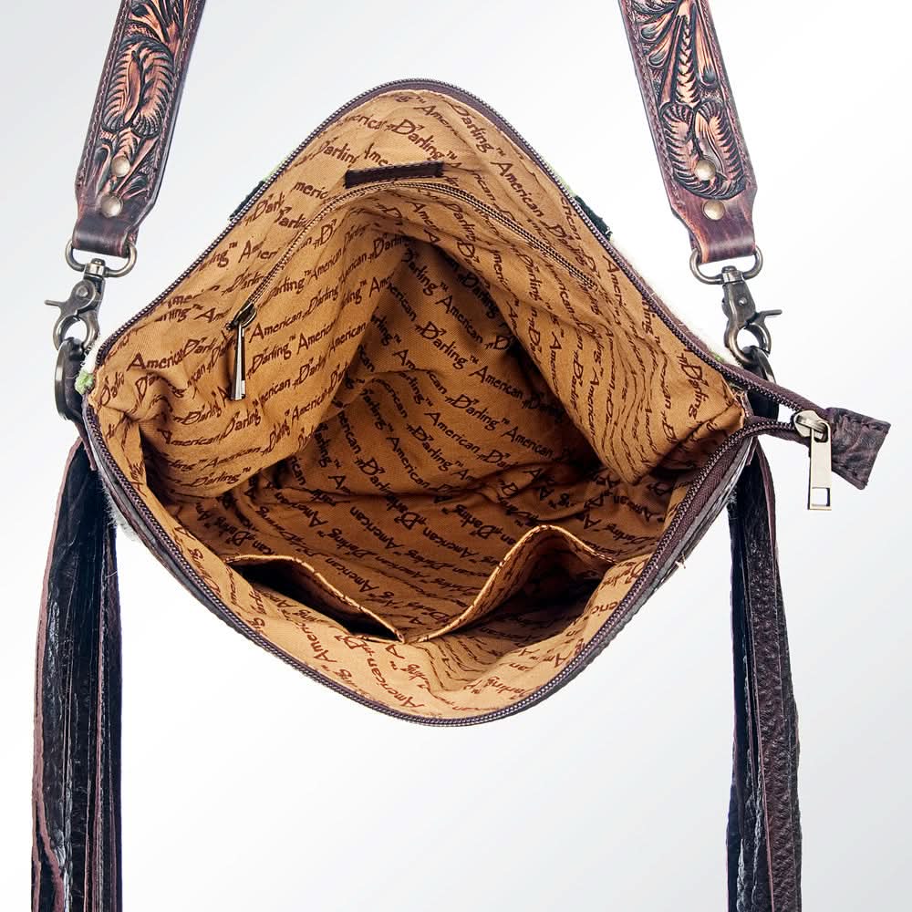 American Darling ADBGZ363 Signature Crossbody Hand Tooled Saddle Blanket Genuine Leather Women Bag Western Handbag Purse