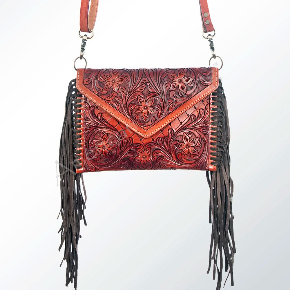 American Darling ADBGK104 Envelope Hand Tooled Genuine Leather Women Bag Western Handbag Purse