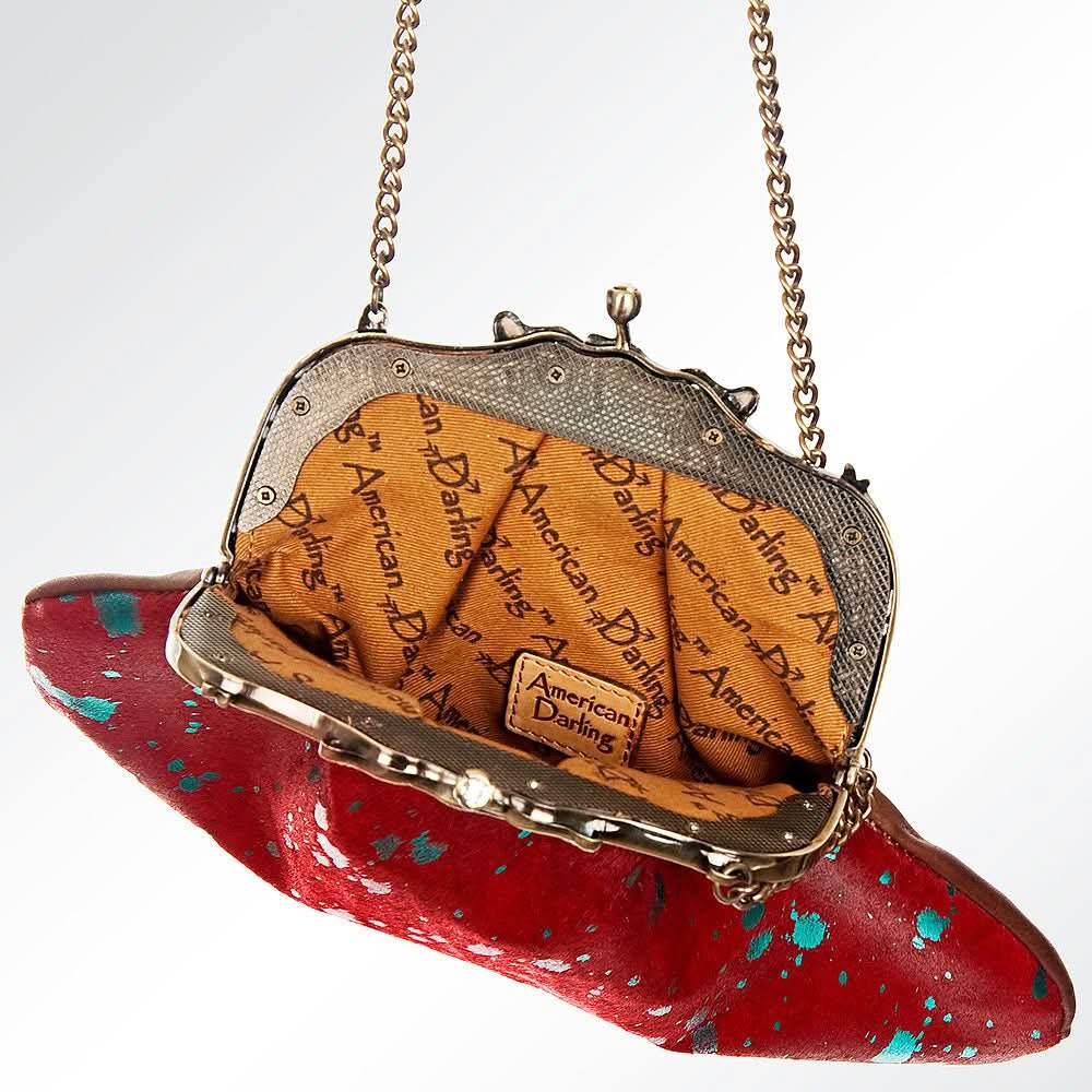 American Darling Hair On Genuine Leather Women Bag Western Handbag Purse