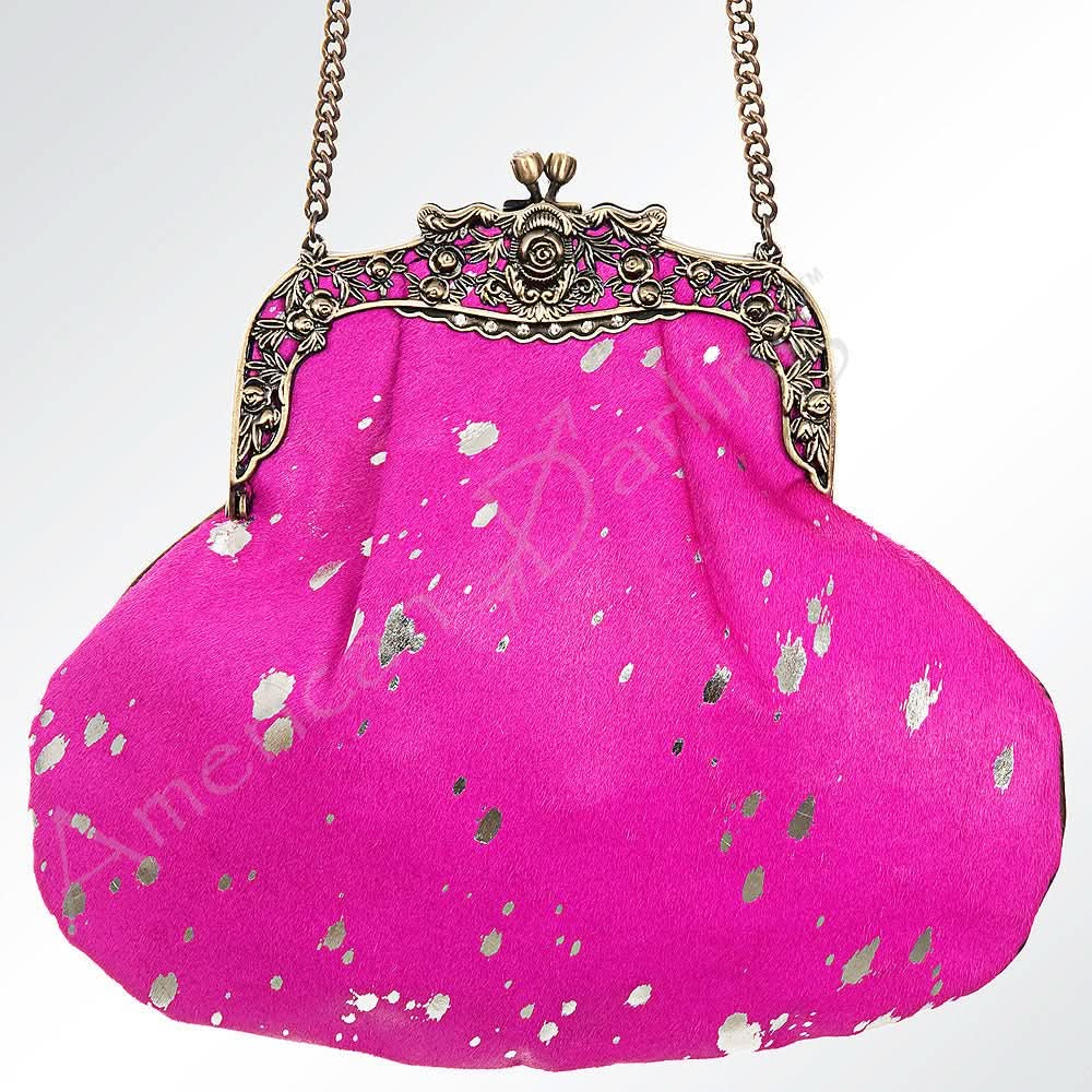 American Darling Hair On Genuine Leather Women Bag Western Handbag Purse