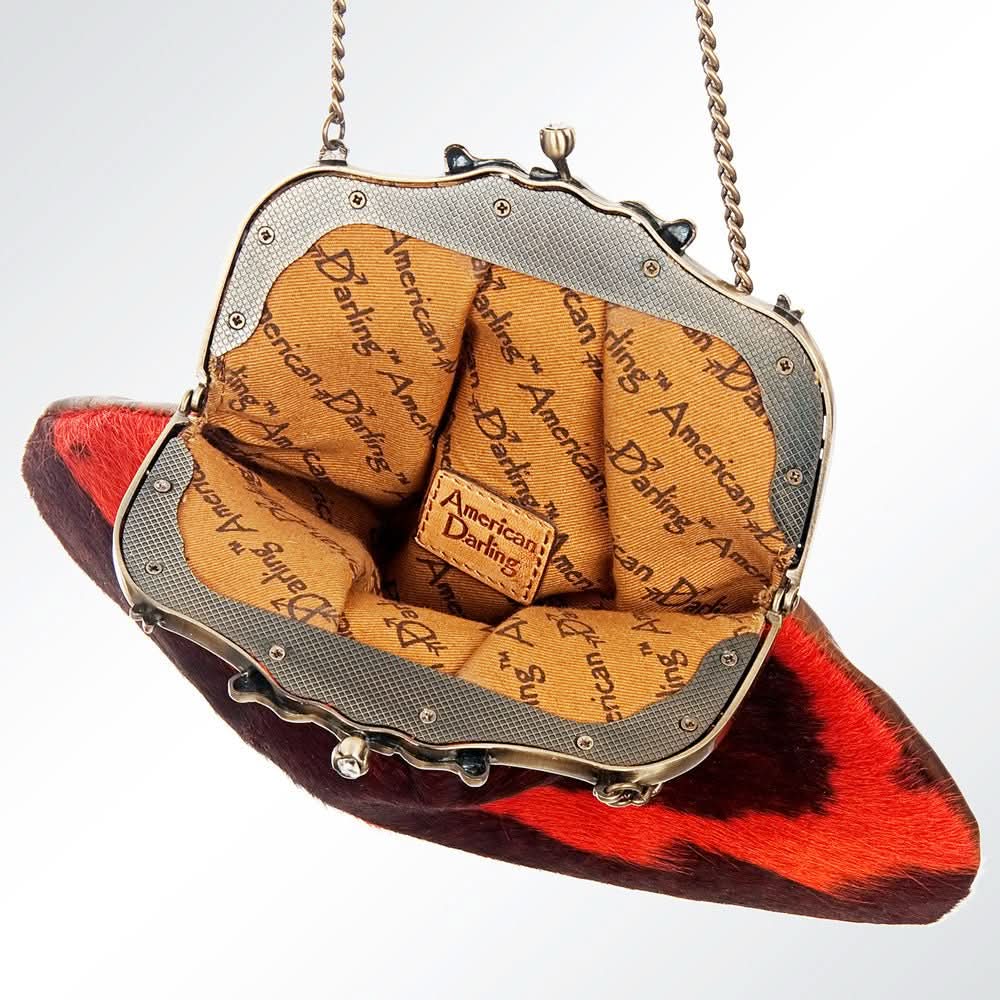 American Darling Hair On Genuine Leather Women Bag Western Handbag Purse