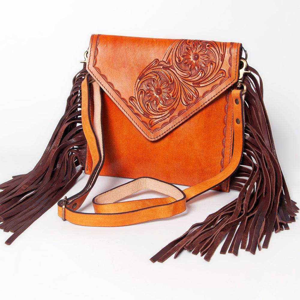American Darling ADBGA170 Envelope Hand Tooled Genuine Leather Women Bag Western Handbag Purse