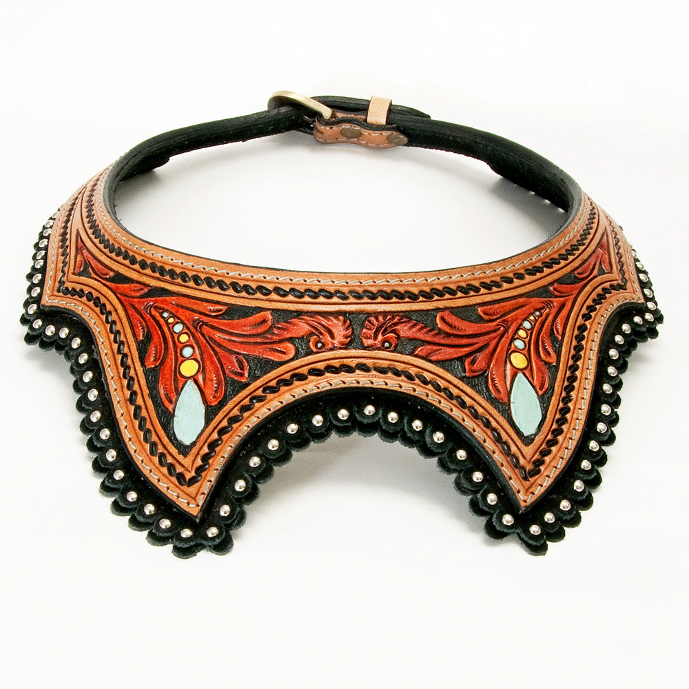 American Darling ADJWF103 Hand Tooled Carved Genuine Leather Jewelry Necklace