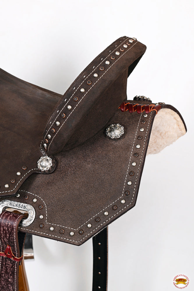 Hilason Flex Tree Western Horse Saddle In American Leather Barrel Trail