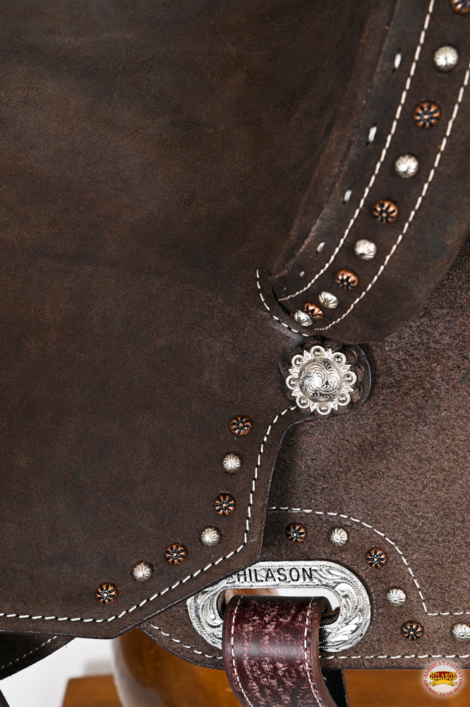 Hilason Flex Tree Western Horse Saddle In American Leather Barrel Trail