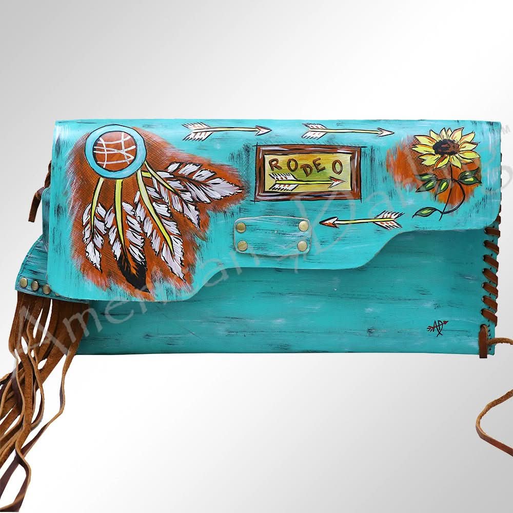 American Darling Envelope Genuine Leather Women Bag Western Handbag Purse