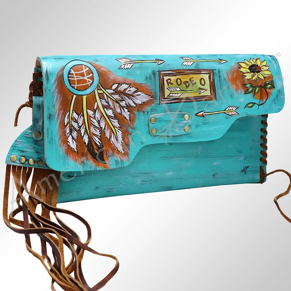 American Darling Envelope Genuine Leather Women Bag Western Handbag Purse