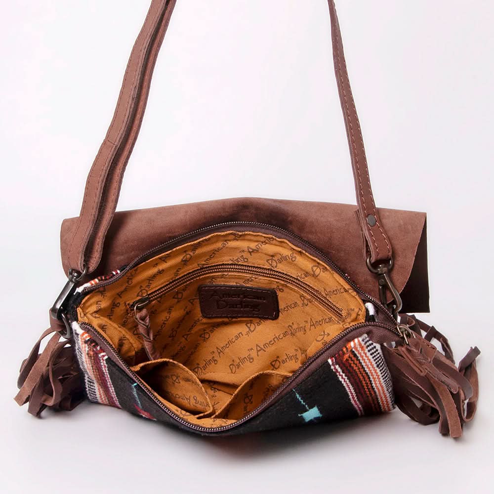 American Darling Signature Crossbody Hand Tooled Saddle Blanket Genuine Leather Women Bag Western Handbag Purse