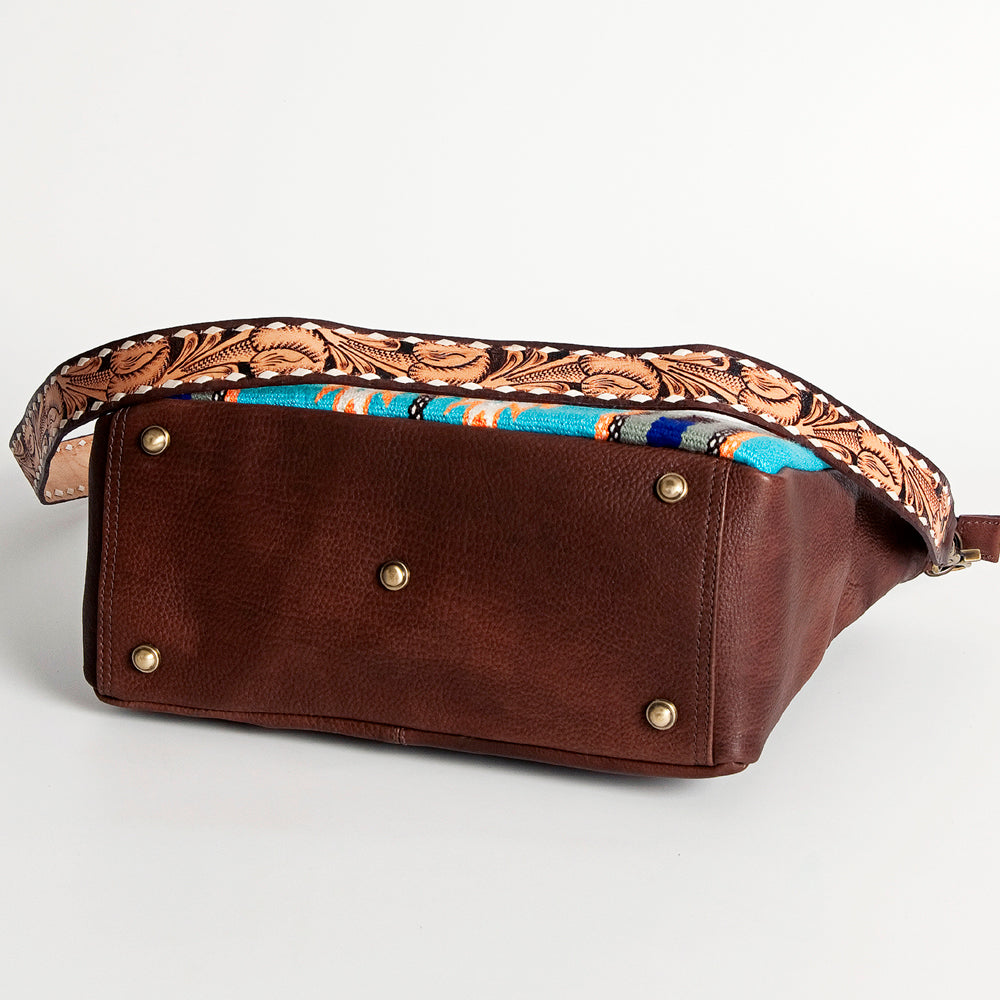 American Darling ADBGA183 Large Crossbody Hand Tooled Saddle Blanket Genuine Leather Women Bag Western Handbag Purse