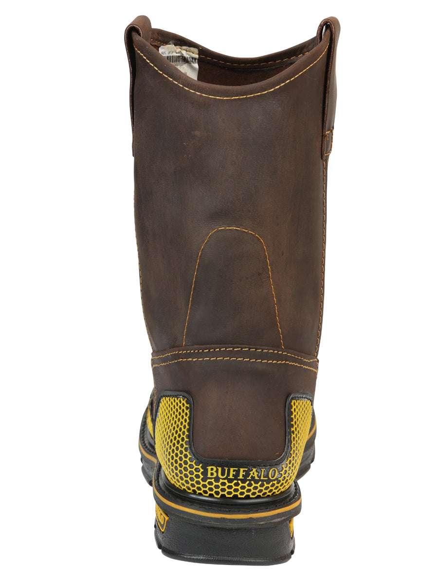 Buffalo & Bull Men’s Work Boots - Brown/Yellow 123031