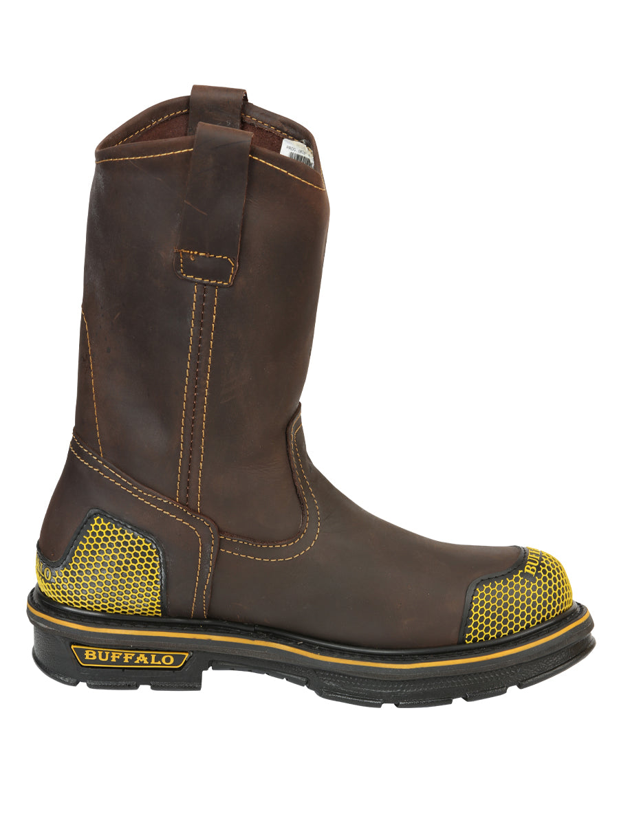 Buffalo & Bull Men’s Work Boots - Brown/Yellow 123031