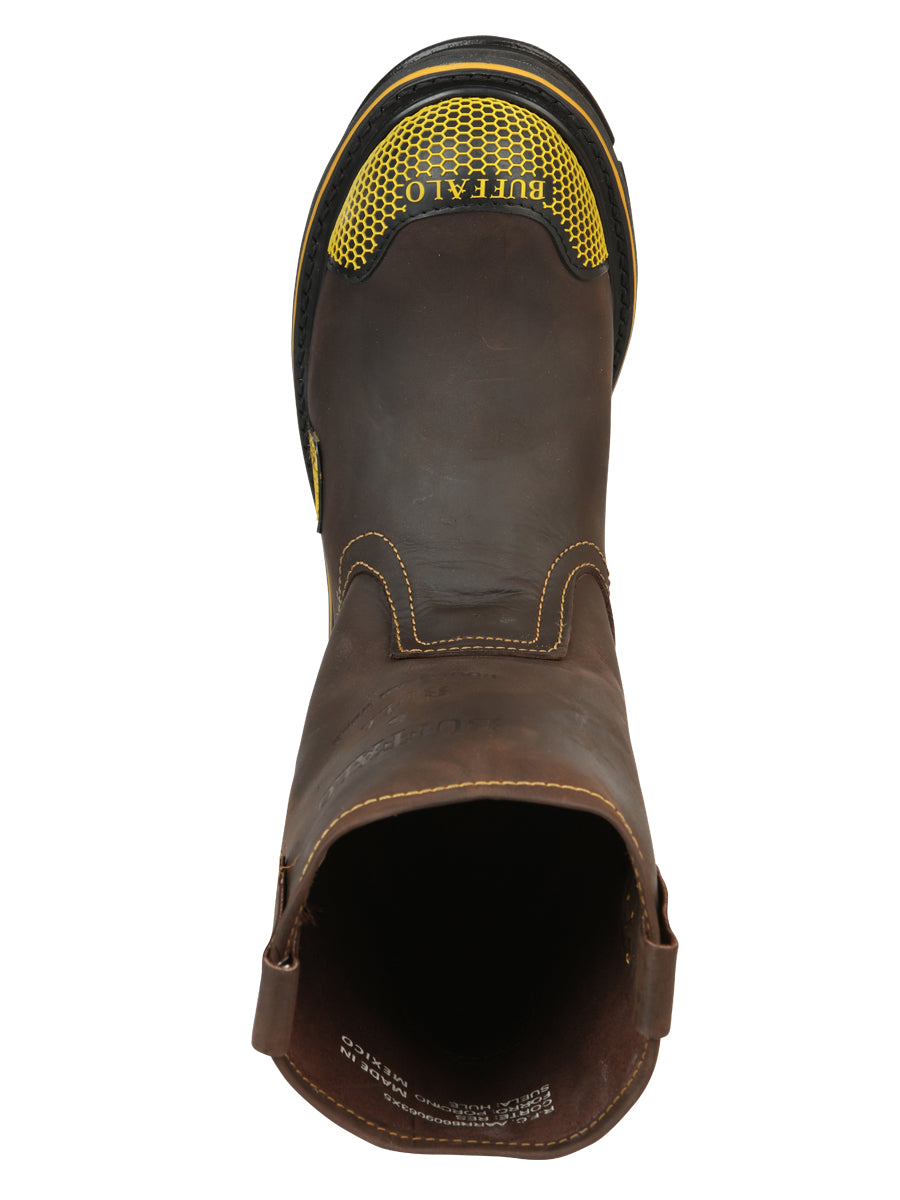 Buffalo & Bull Men’s Work Boots - Brown/Yellow 123031