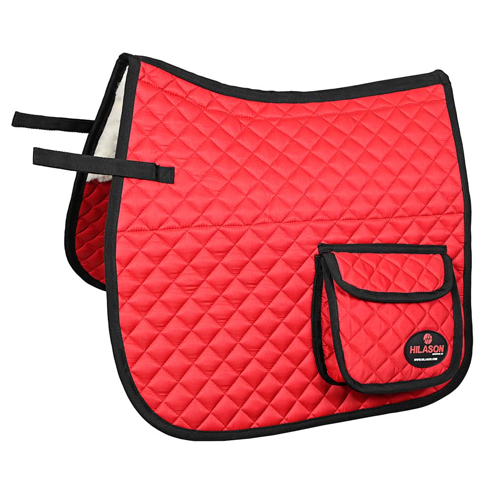 HILASON Western Horse Luxury Quilted Saddle Pads With Pockets