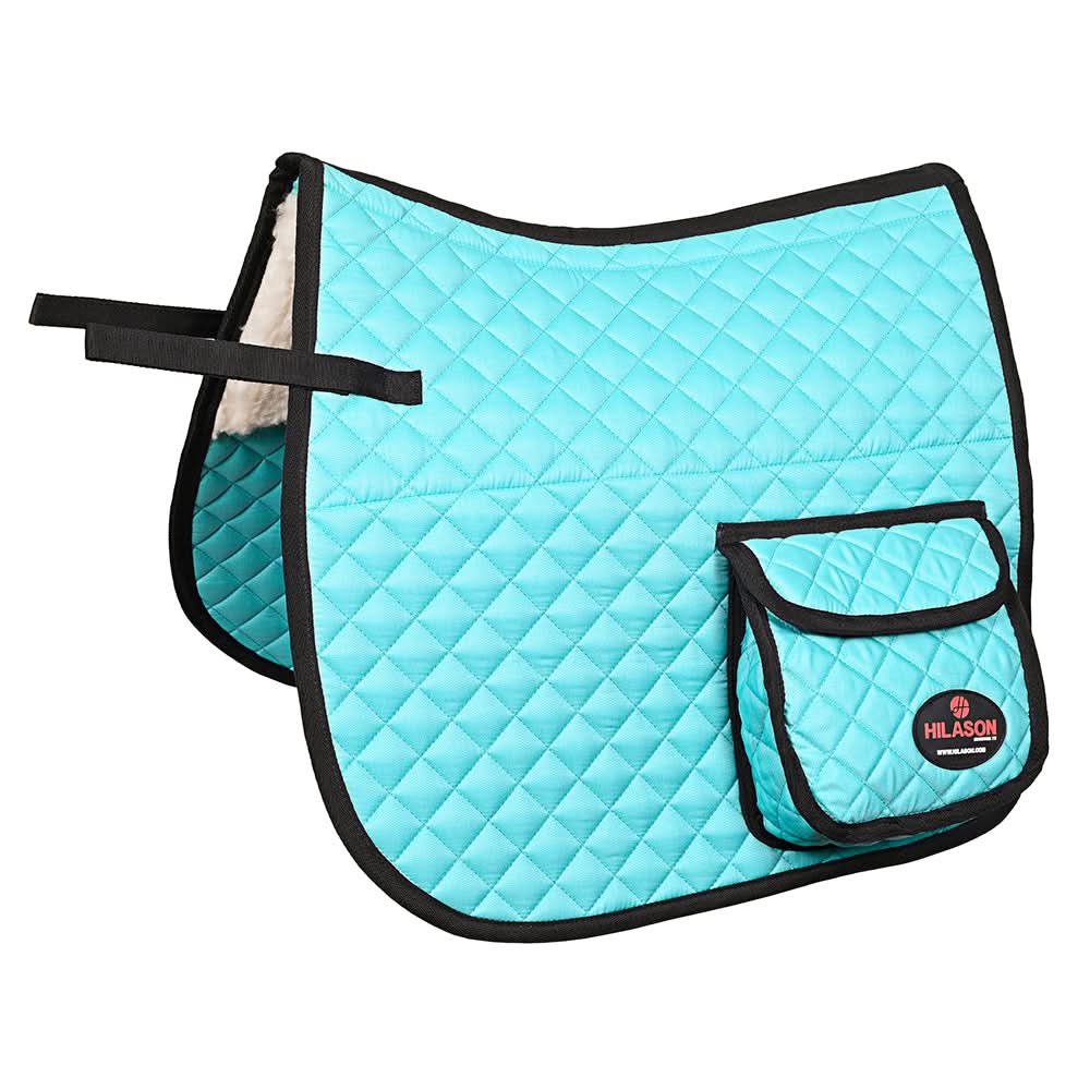HILASON Western Horse Luxury Quilted Saddle Pads With Pockets