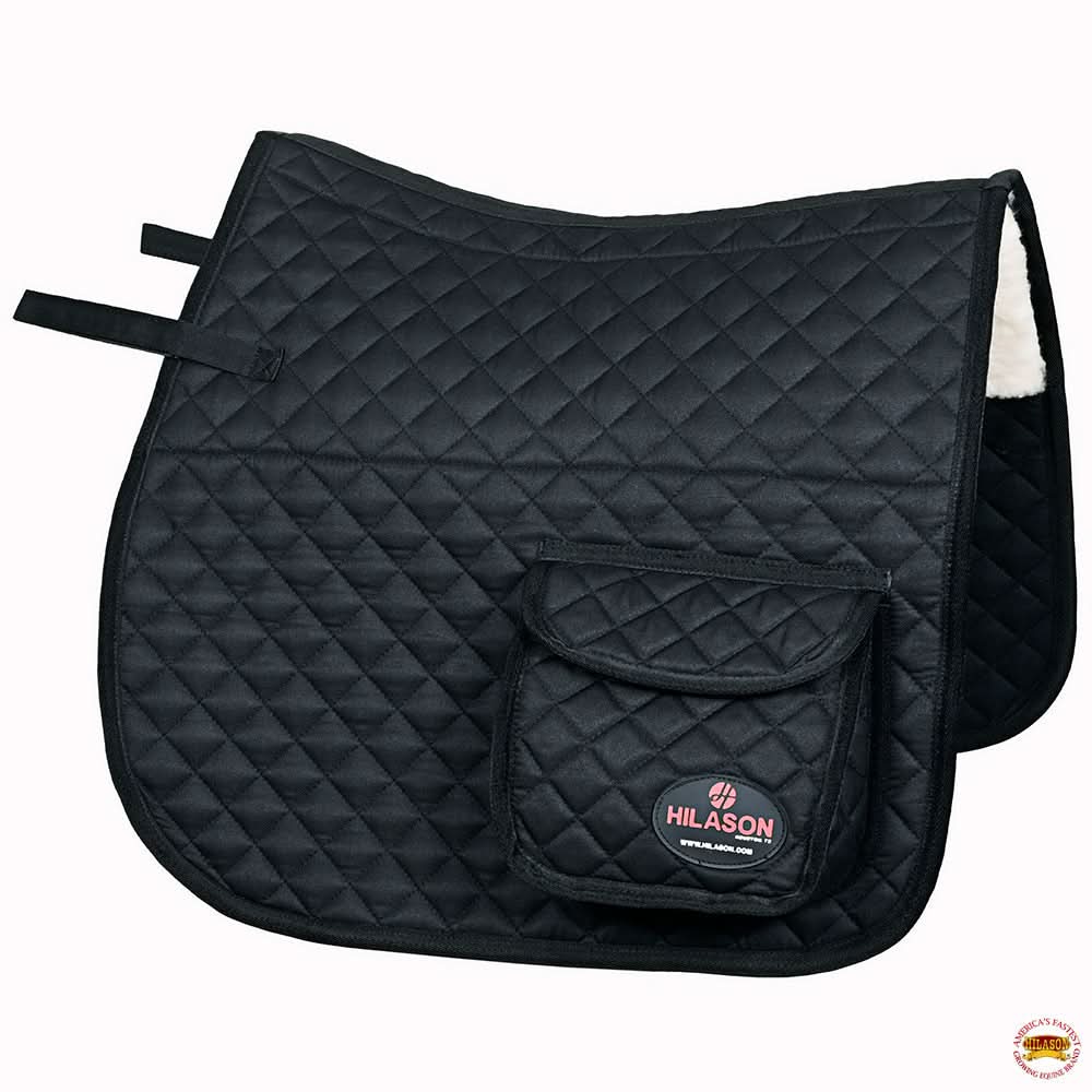 HILASON Western Horse Luxury Quilted Saddle Pads With Pockets