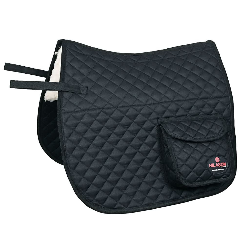 HILASON Western Horse Luxury Quilted Saddle Pads With Pockets