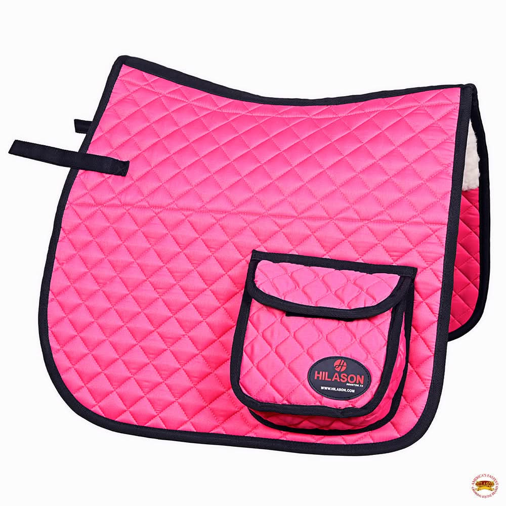 HILASON Western Horse Luxury Quilted Saddle Pads With Pockets