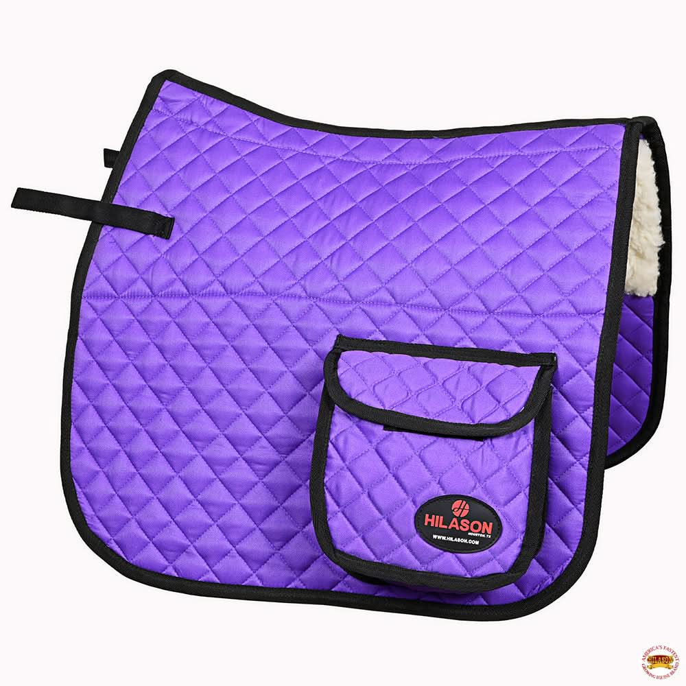 HILASON Western Horse Luxury Quilted Saddle Pads With Pockets