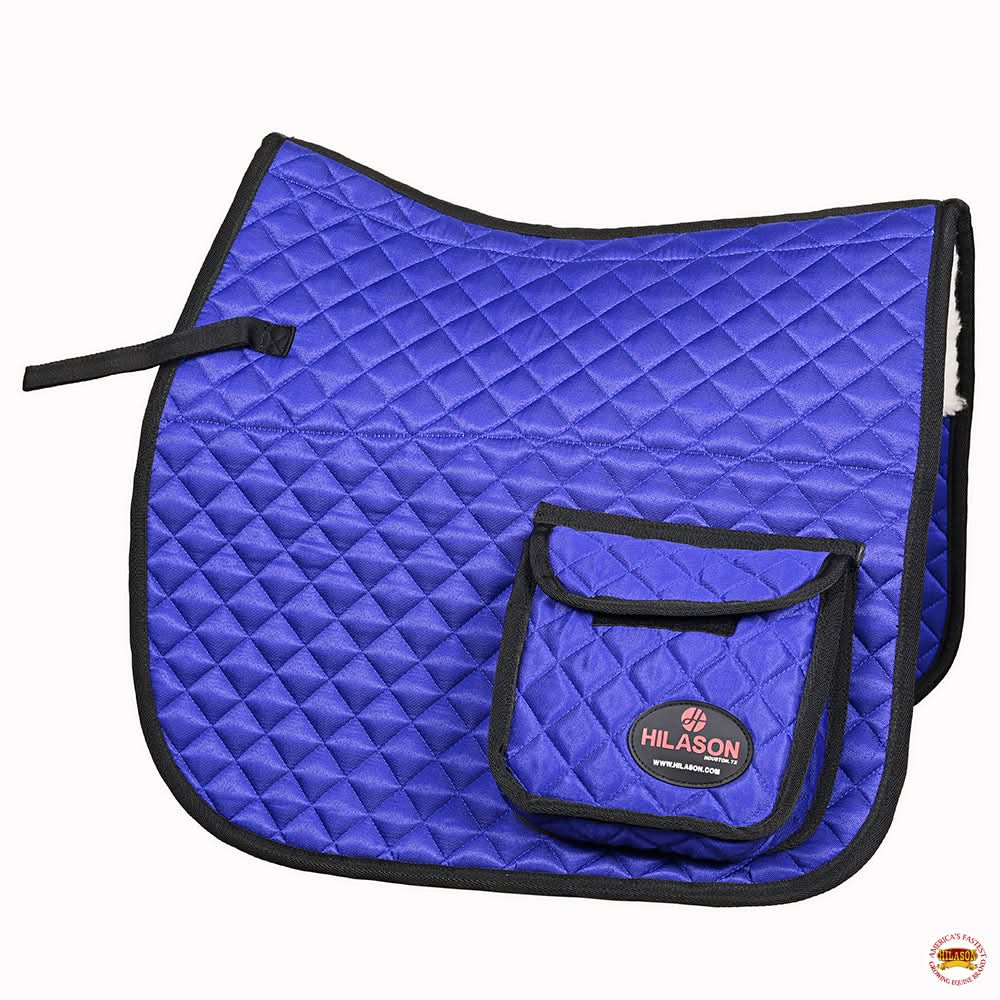 HILASON Western Horse Luxury Quilted Saddle Pads With Pockets