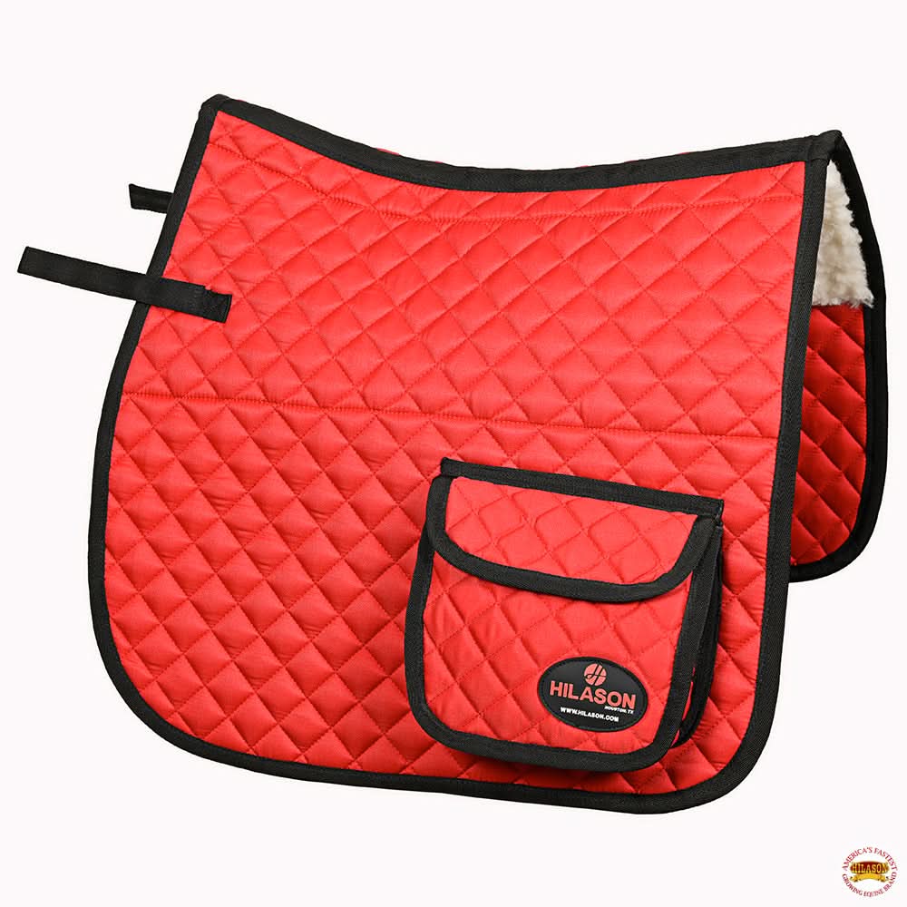 HILASON Western Horse Luxury Quilted Saddle Pads With Pockets