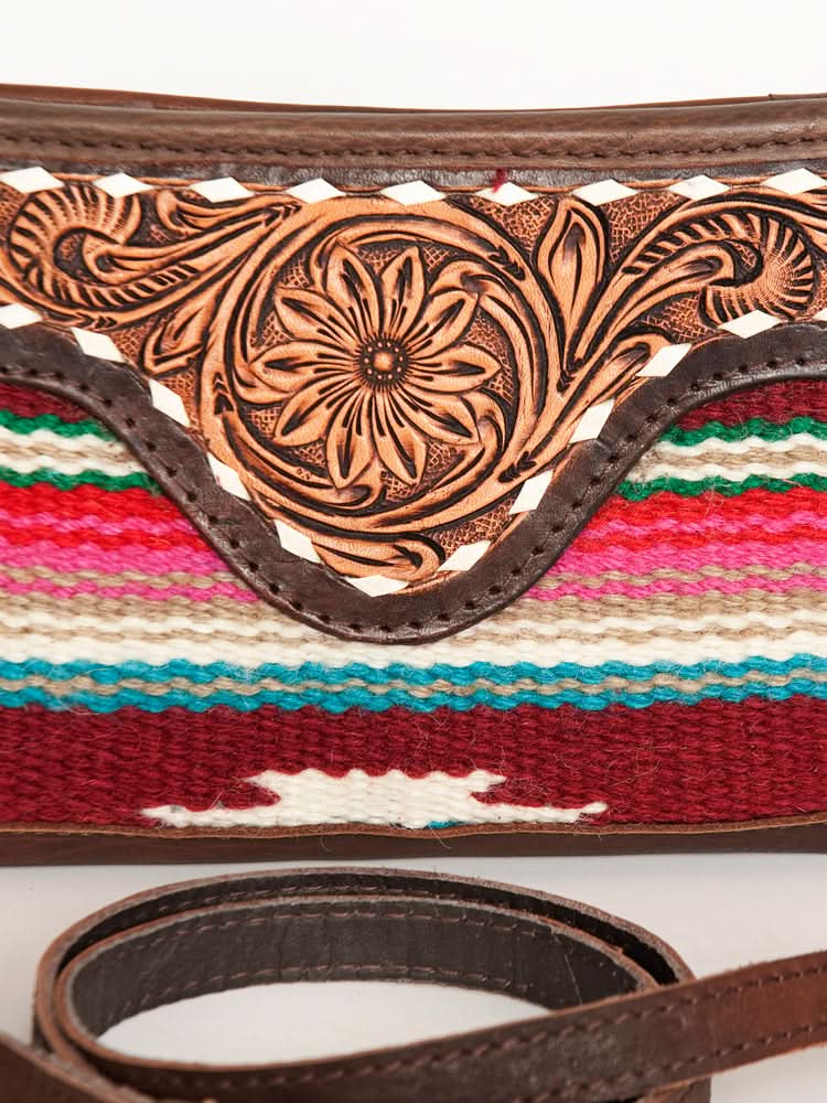 American Darling Small Crossbody Hand Tooled Saddle Blanket Genuine Leather Women Bag Western Handbag Purse