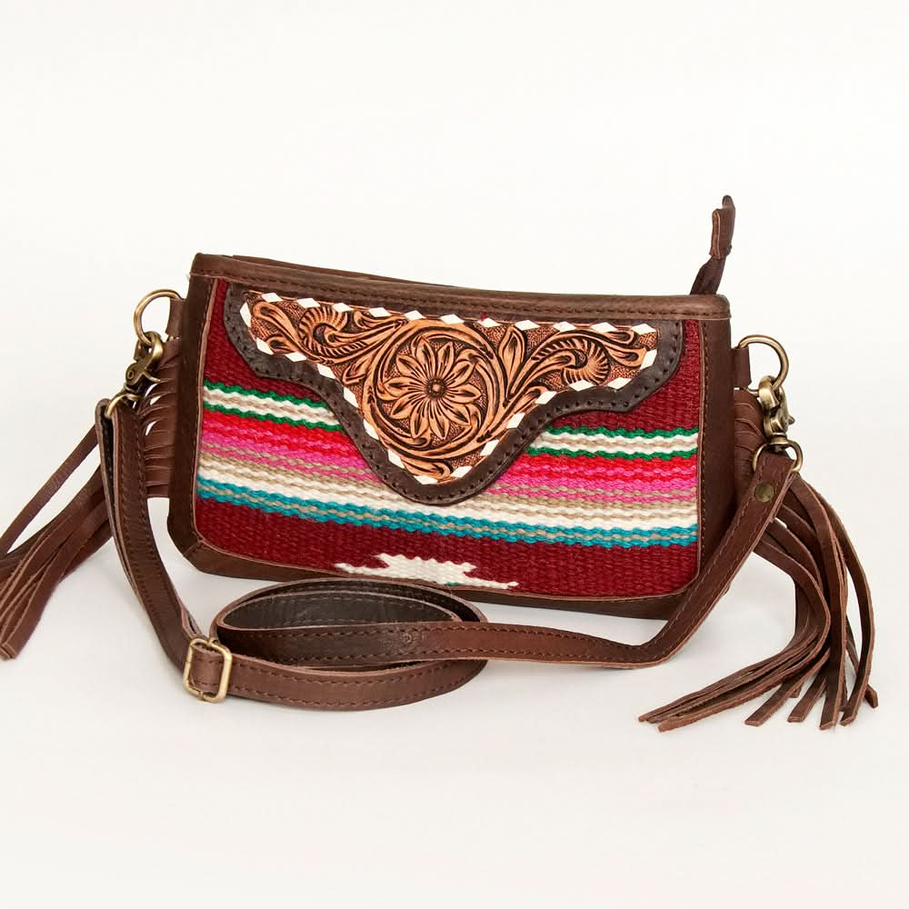 American Darling Small Crossbody Hand Tooled Saddle Blanket Genuine Leather Women Bag Western Handbag Purse