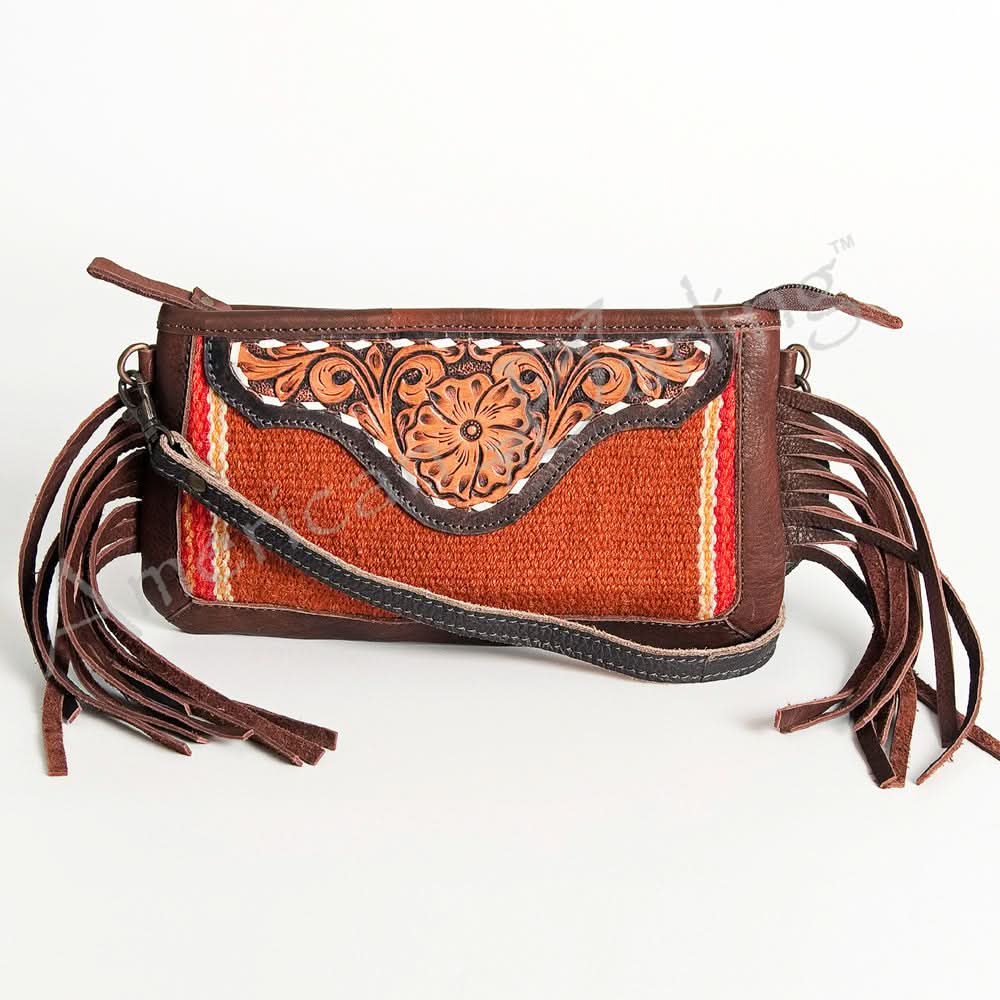 American Darling Small Crossbody Hand Tooled Saddle Blanket Genuine Leather Women Bag Western Handbag Purse