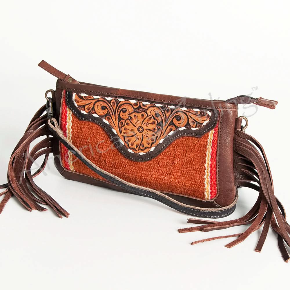 American Darling Small Crossbody Hand Tooled Saddle Blanket Genuine Leather Women Bag Western Handbag Purse