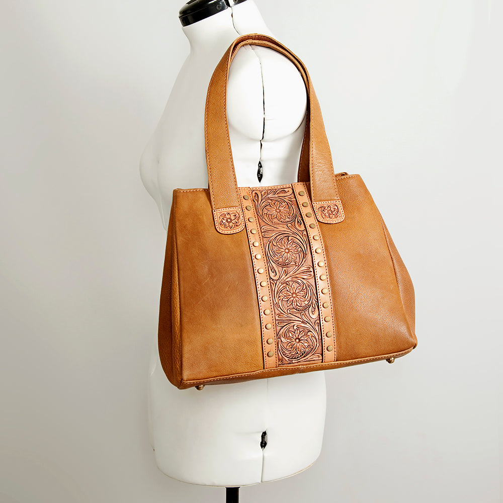 American Darling ADBGA196 Tote Hand Tooled Genuine Leather Women Bag Western Handbag Purse