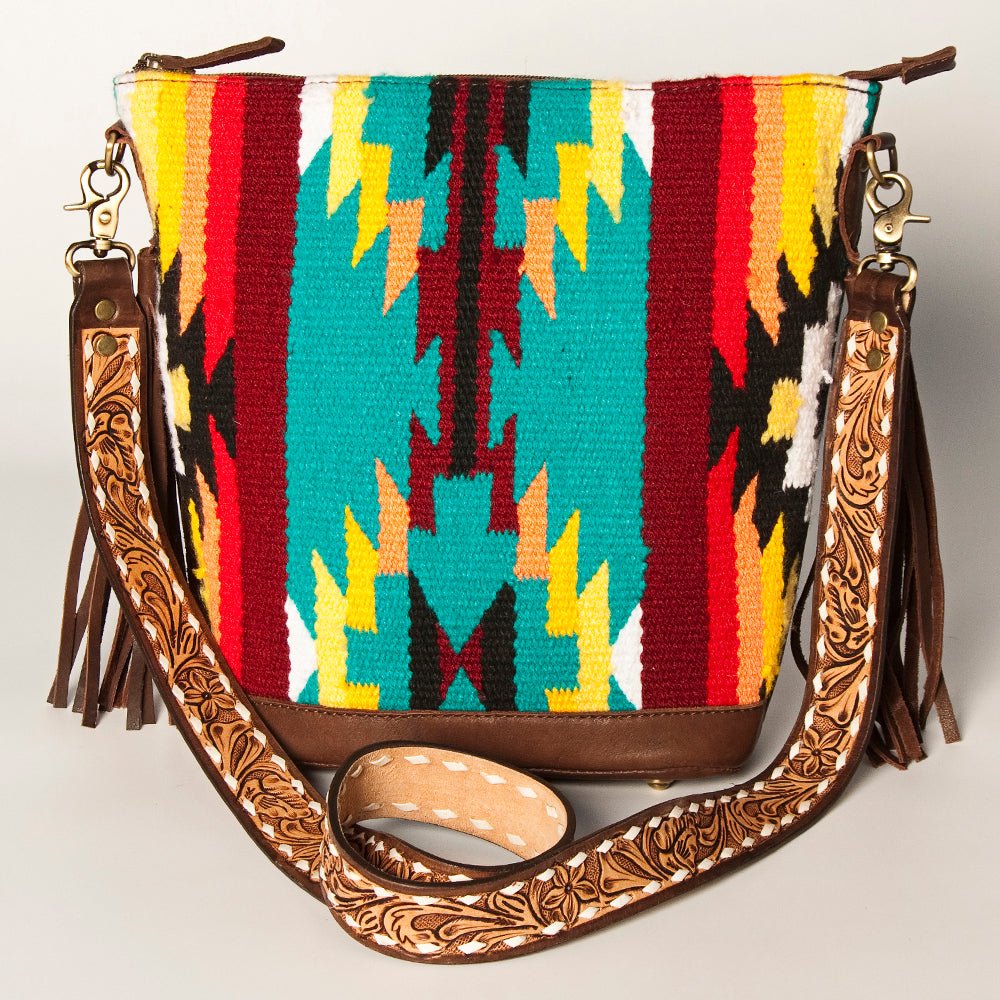 American Darling Tote Saddle Blanket Genuine Leather Women Bag Western Handbag Purse