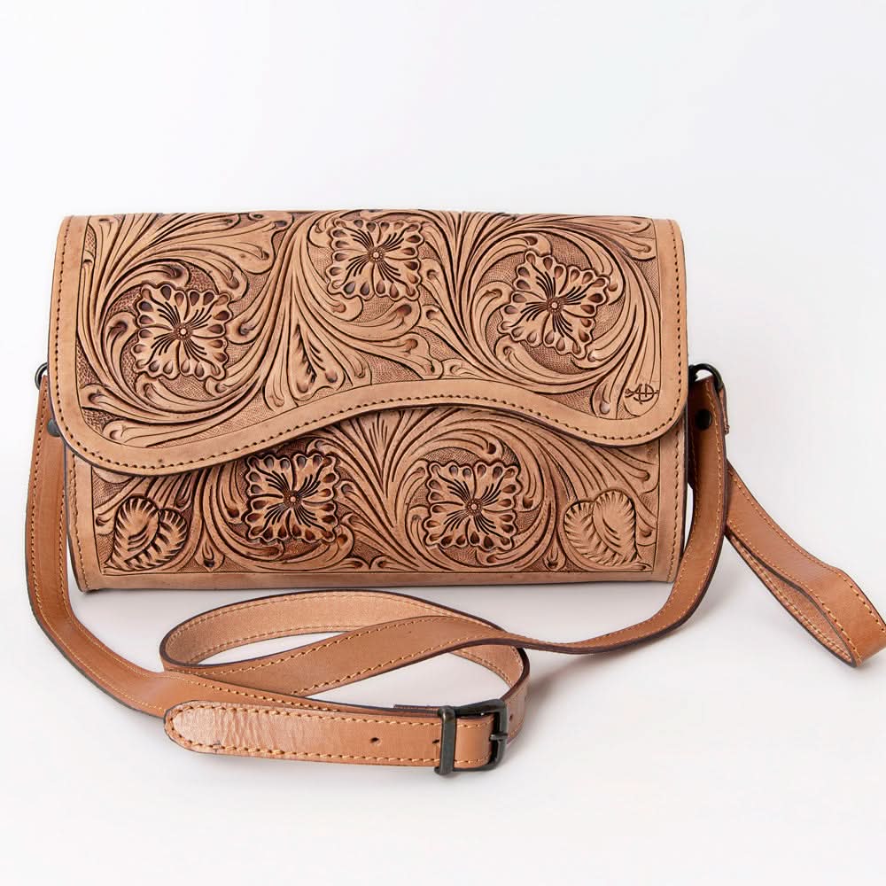 American Darling ADBGZ460 Wallet Hand Tooled Genuine Leather Women Bag Western Handbag Purse
