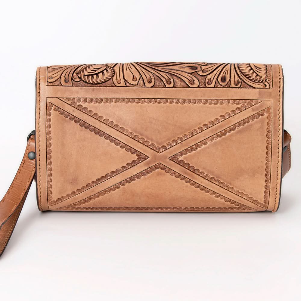 American Darling ADBGZ460 Wallet Hand Tooled Genuine Leather Women Bag Western Handbag Purse