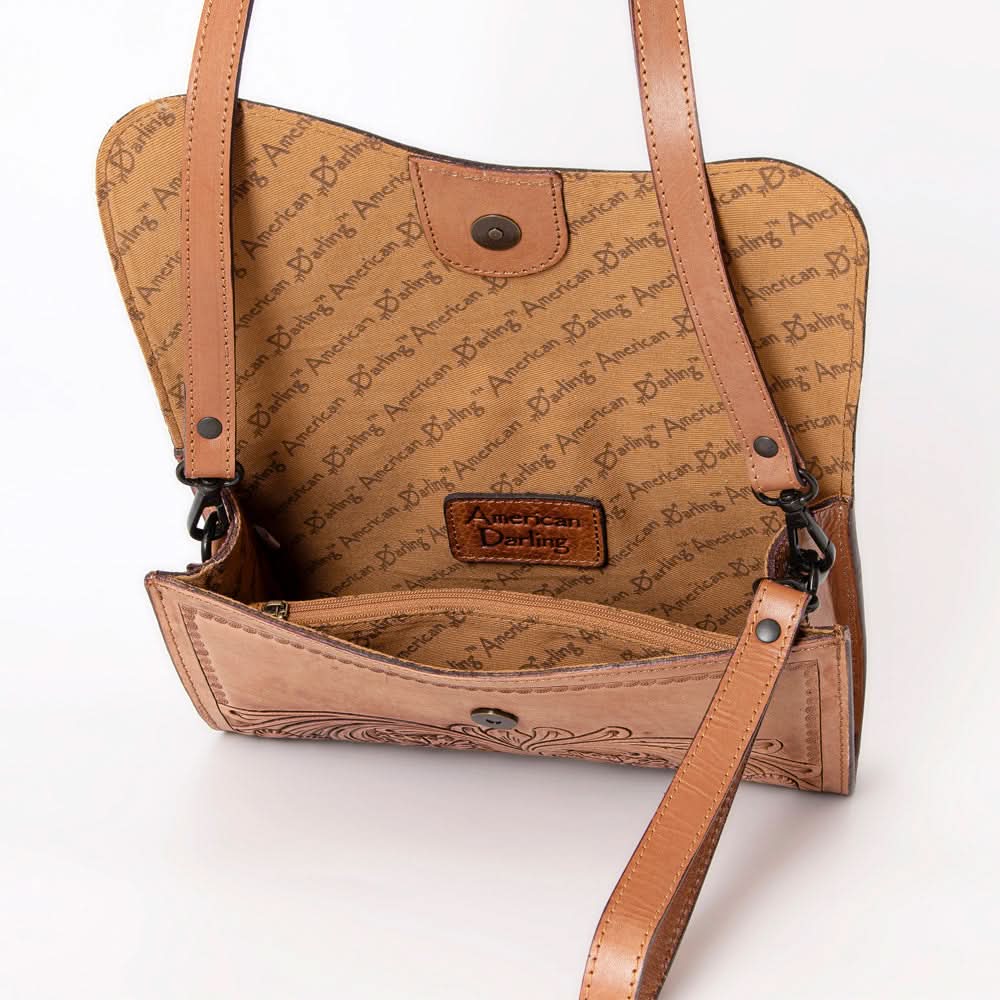 American Darling ADBGZ460 Wallet Hand Tooled Genuine Leather Women Bag Western Handbag Purse