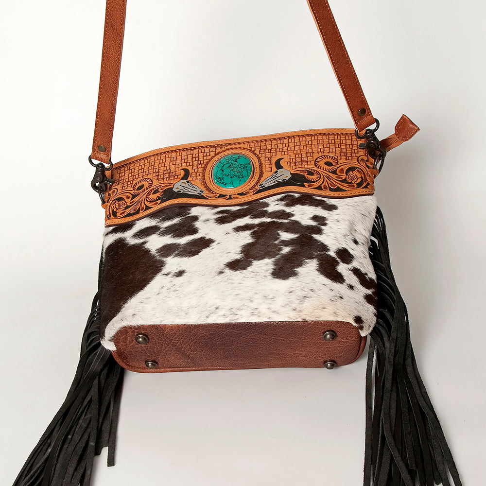 American Darling Clutch Hand Tooled Saddle Blanket Fabric Genuine Leather Western Women Bag Handbag Purse | Purses for Cute