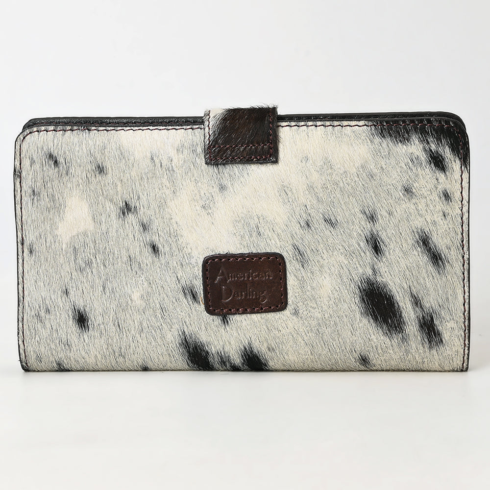 American Darling Wallet Hand Tooled Hair On Genuine Leather Western Women Bag | Handbag Purse Wristlet Travel Clutch