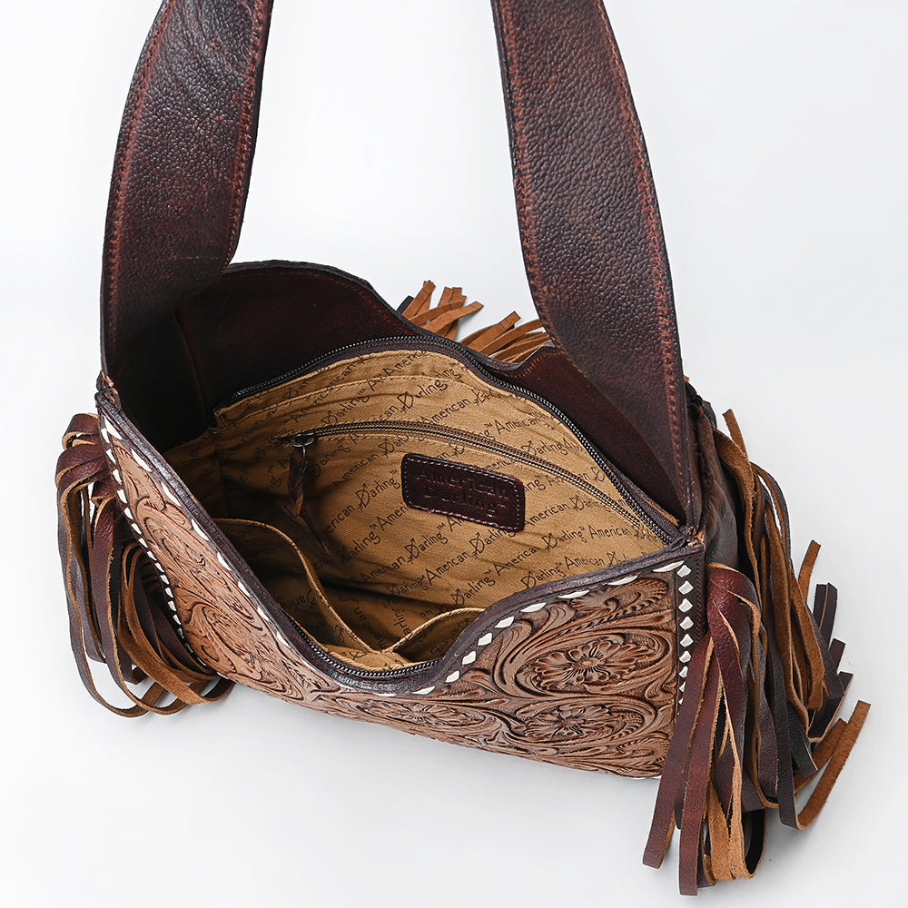 American Darling ADBGZ473 Hobo Hand Tooled Genuine Leather Women Bag Western Handbag Purse