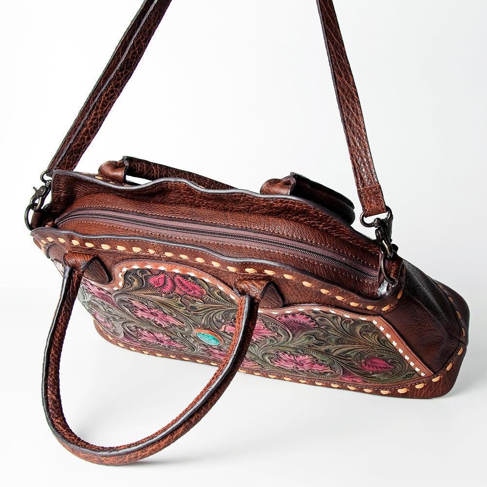 American Darling ADBGZ478 Tote Hand Tooled Genuine Leather Women Bag Western Handbag Purse