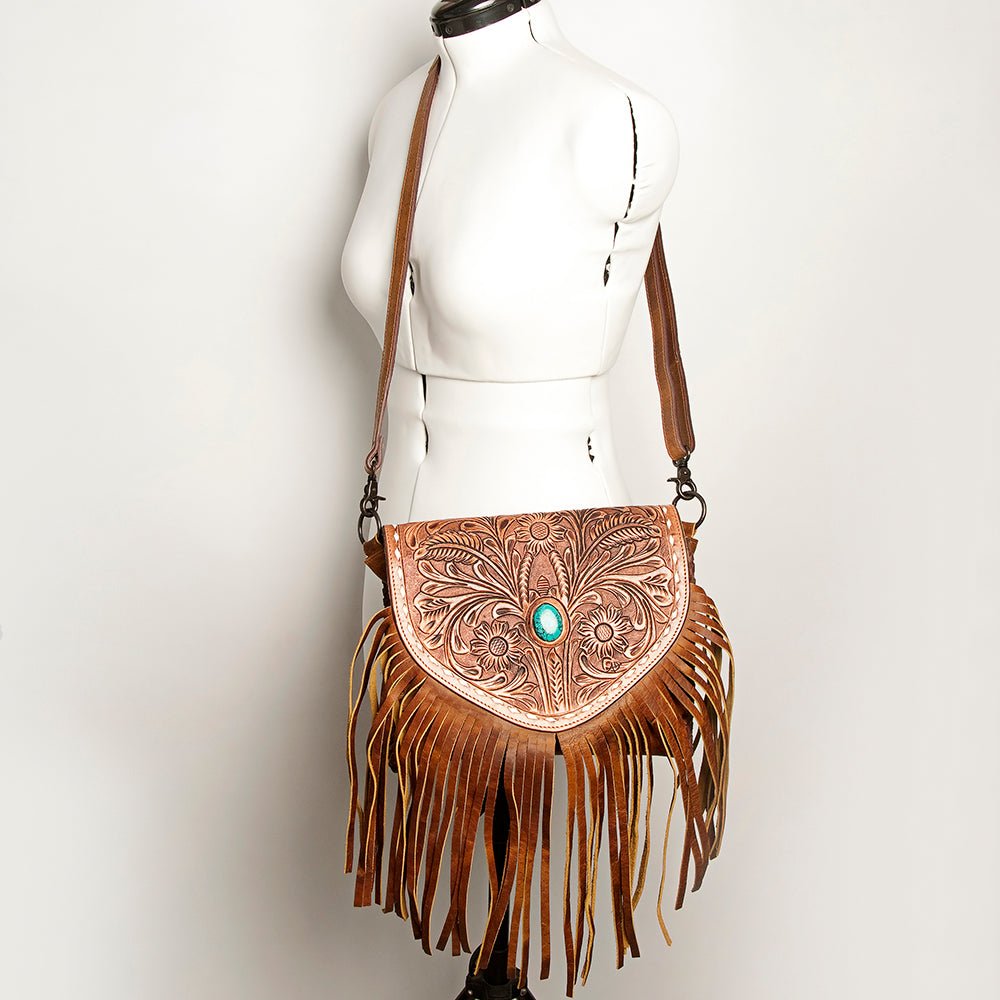 American Darling ADBGZ484 Crossbody Hand Tooled Genuine Leather Women Bag Western Handbag Purse