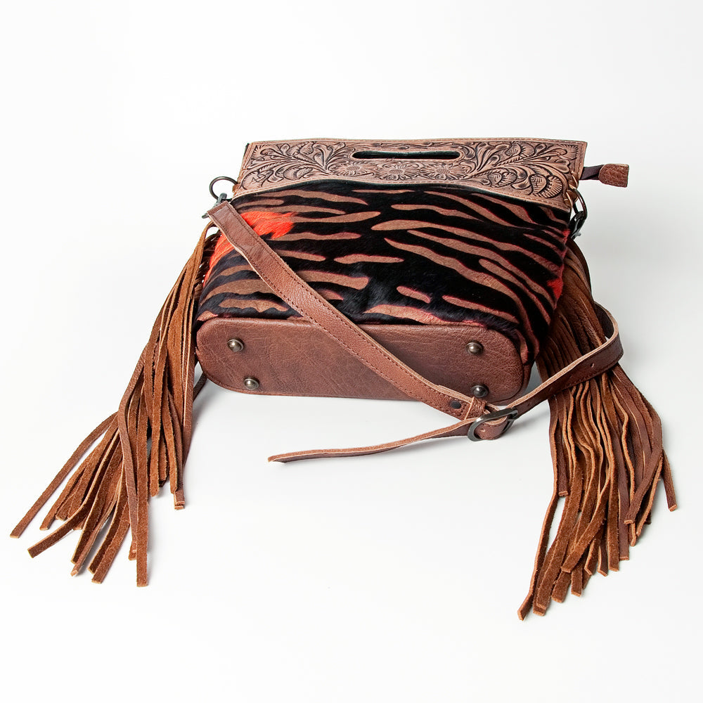 American Darling Clutch Hand Tooled Saddle Blanket Fabric Genuine Leather Western Women Bag Handbag Purse | Purses for Cute