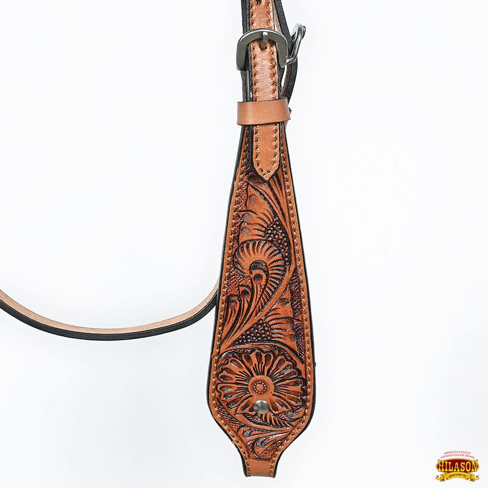 Hilason Western American Leather Horse Tack Set Tan