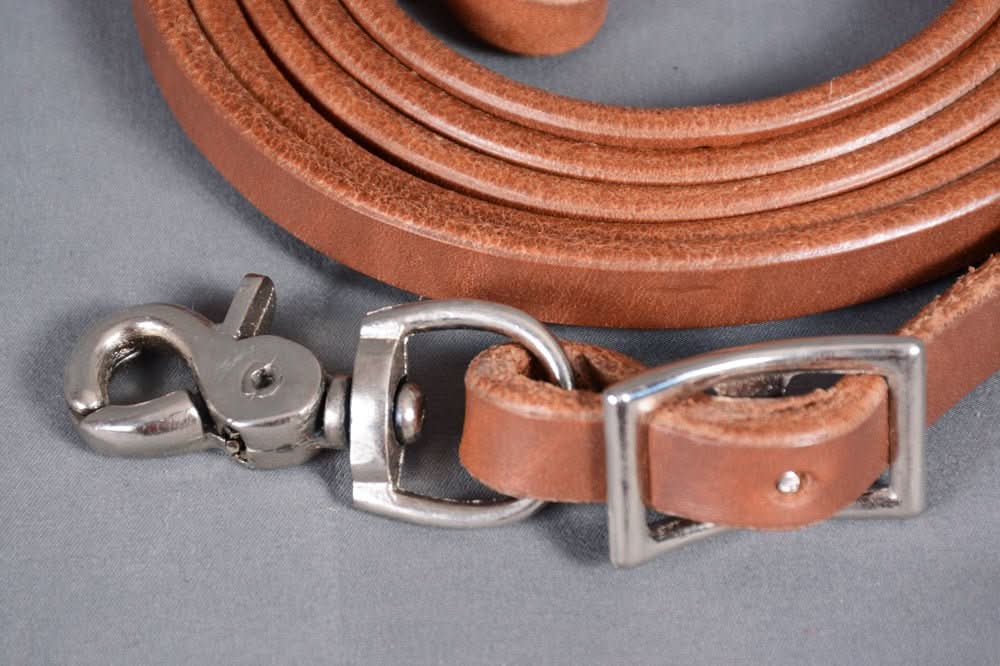BAR H EQUINE Western Leather Horse Rein With Adjustable Buckle