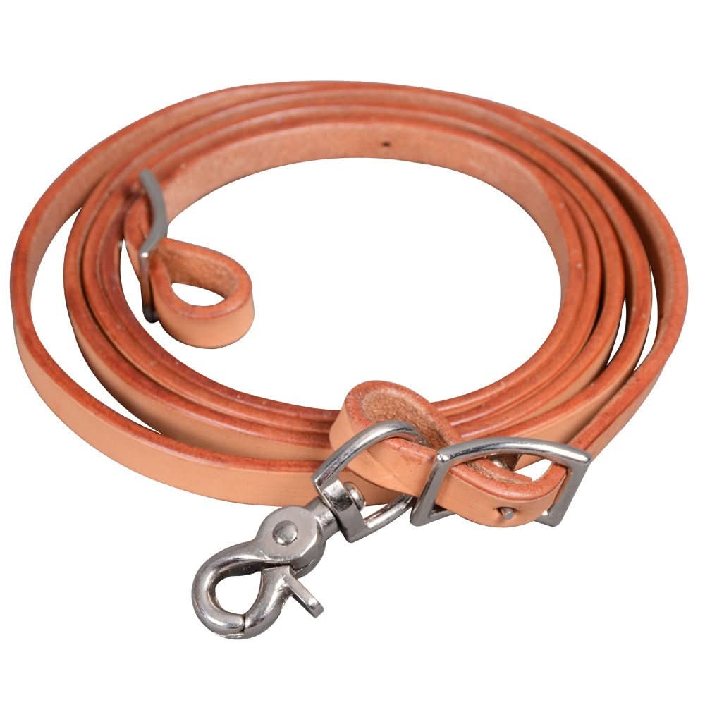 BAR H EQUINE Western Leather Horse Rein With Adjustable Buckle